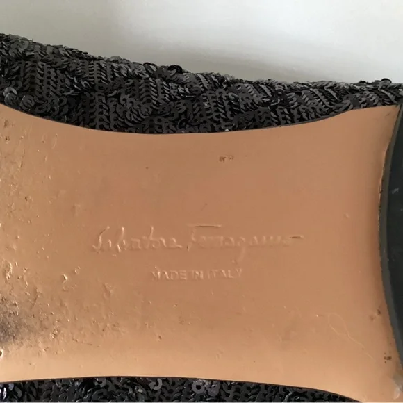 Salvatore Ferragamo ‘Varina’ Sequin Flats, Size 8 - Picture 6 of 11